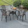 Gardenised Indoor and Outdoor Bronze Dinning Set 2 Chairs Cast Aluminum. QI003960CH.2